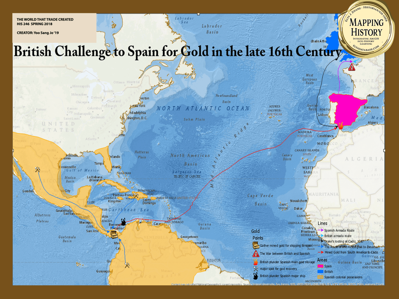 British Challenge to Spain for Gold in the Late 16th Century