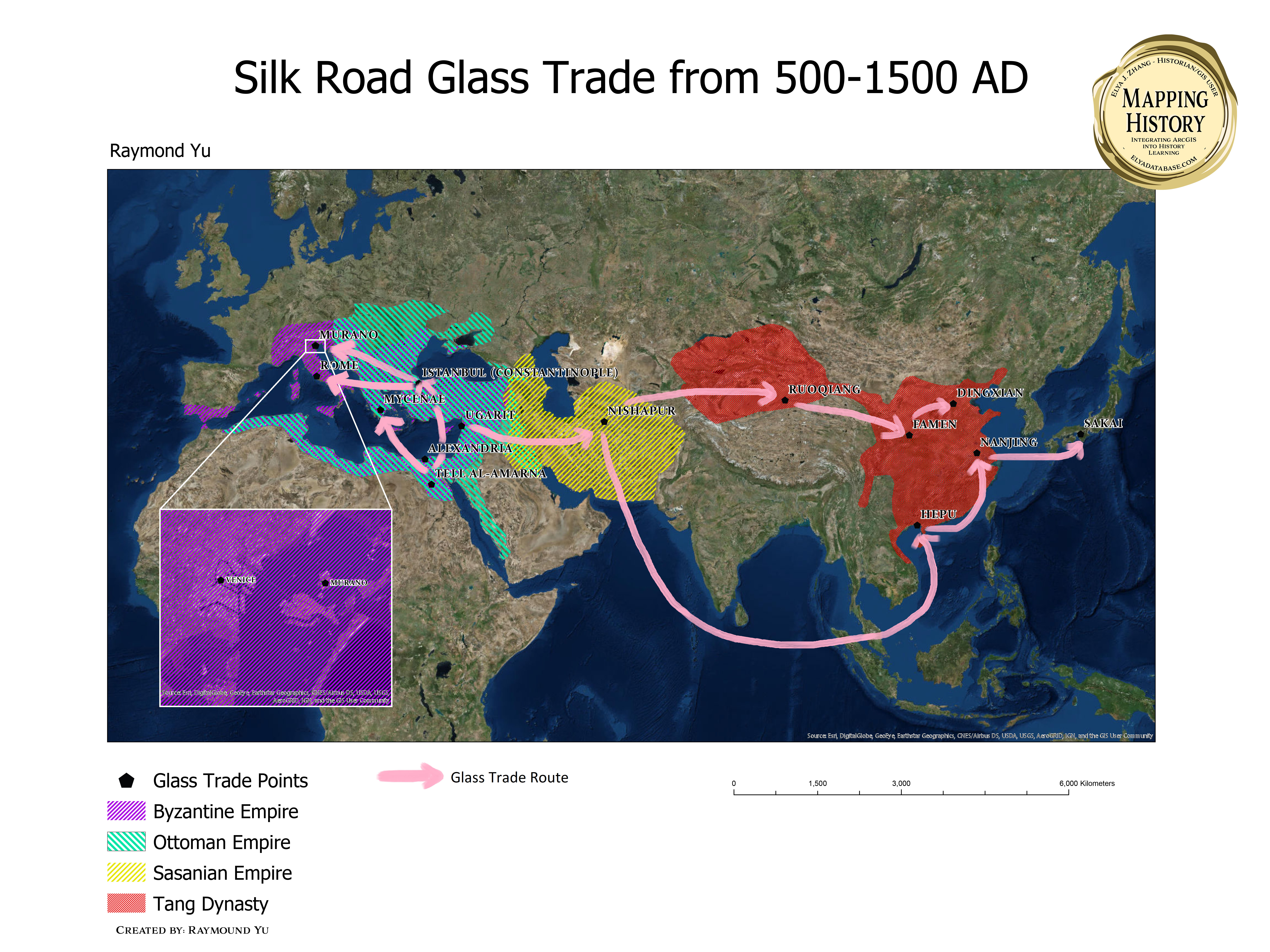 Silk Road Glass Trade from 500 – 1500 AD